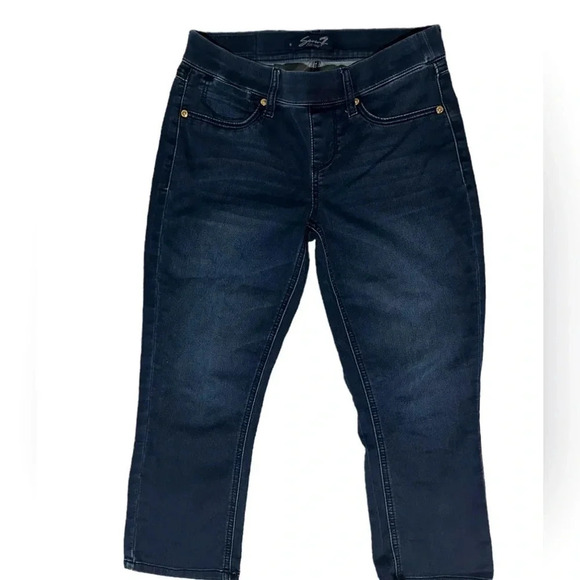 Seven7 Denim - Seven7 Womens 6 Dark Blue Denim Jeans Cotton Blend